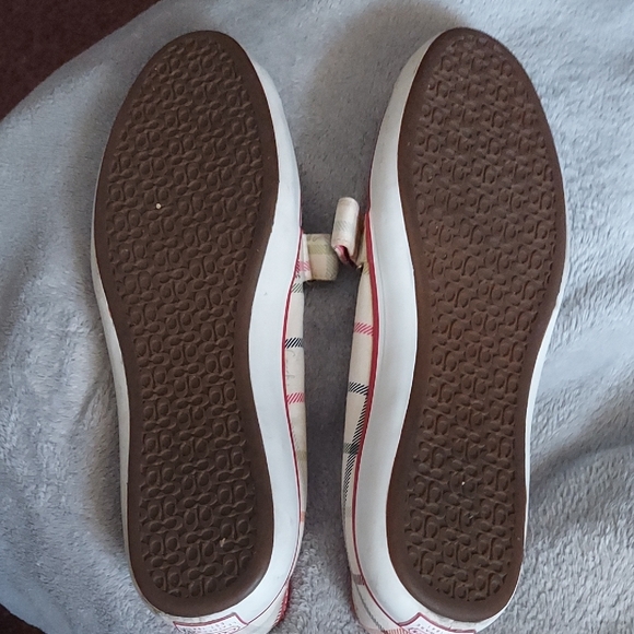 Coach Plaid Mary Jane Shoes - Pink and White - Picture 6 of 7